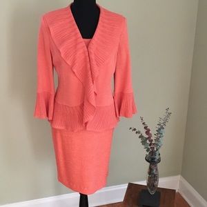 St. John Knit Twin Set with Coordinating Skirt